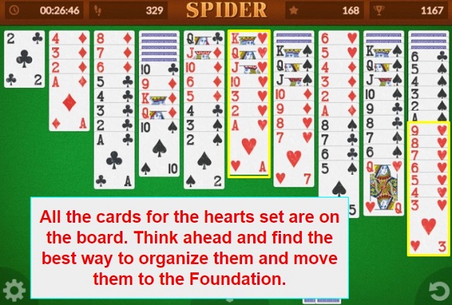 Golden Spider Solitaire - Thinking games 