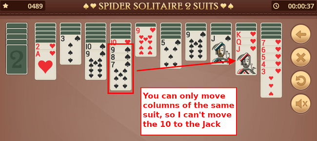 Free Spider Solitaire (1 Suit, 2 Suits & 4 Suits) & Spider Solitaire Rules