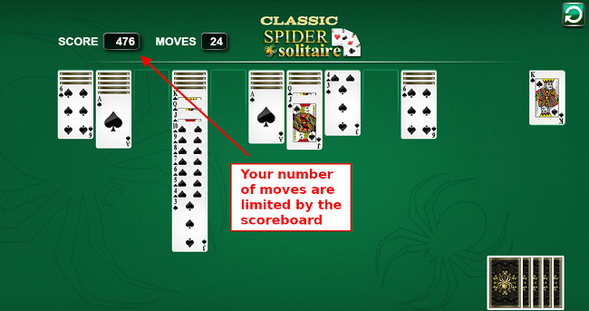 touch to moves spider solitaire online free