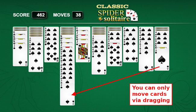 play old spider solitaire classic