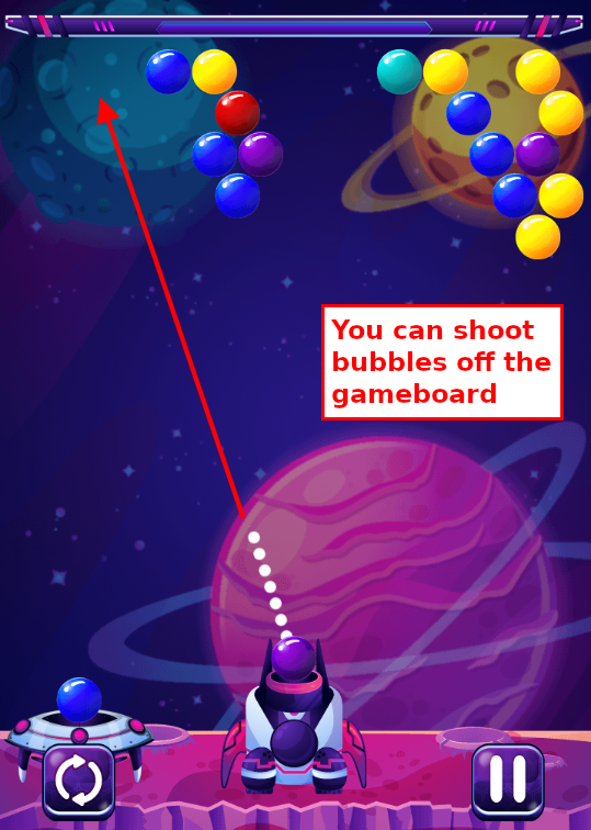 Investigando o universo do popular Bubble Shooter - Outer Space