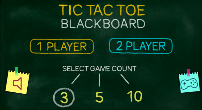 Tic Tac Toe Blackboard - Jogo Grátis Online