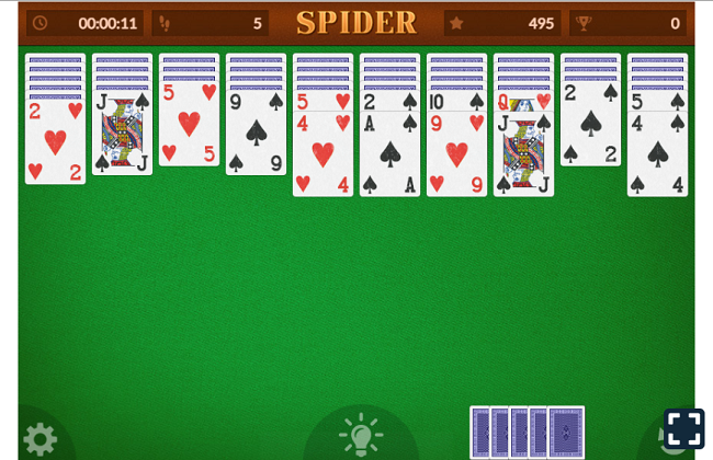 play solitaire spider