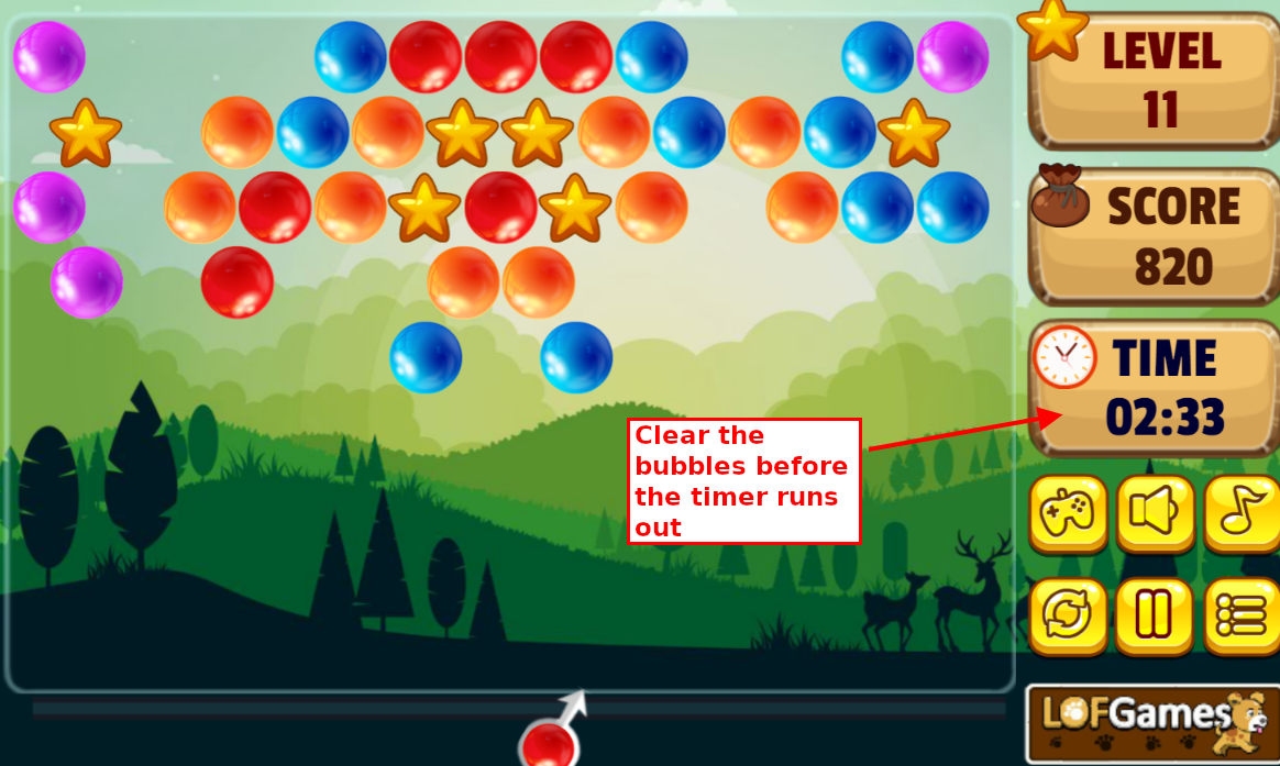 FREE-TO-PLAY BUBBLE SHOOTER STARS
